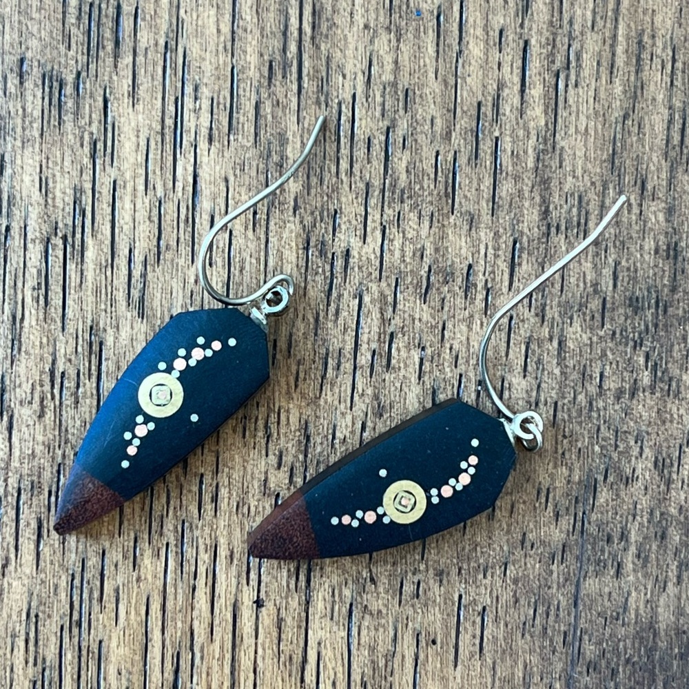 Earrings made out of musical instruments